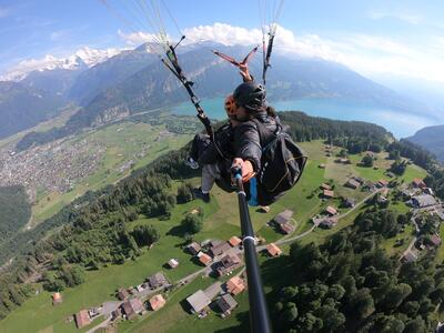 Paragliding over Interlaken, Switzerland